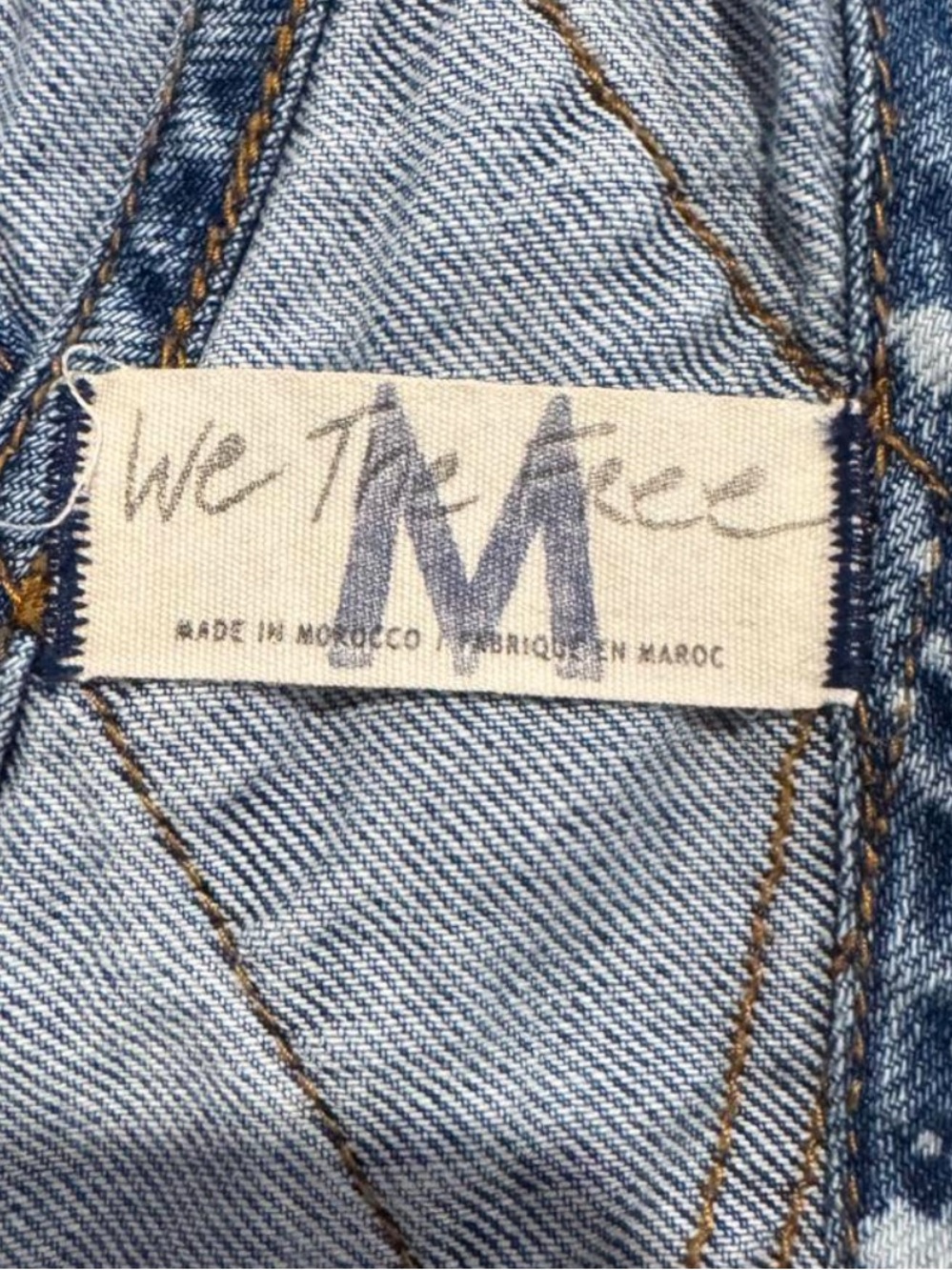 Free People We The Free Ziggy Bleach Splatter Denim Overalls Sold Out M - Picture 5 of 5
